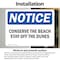 Signmission Conserve The Beach Stay Off The Dunes, 7 in W x Rectangle, Vinyl Decal OS-2PACK-NS-D-57-L-10791 - alternate 3